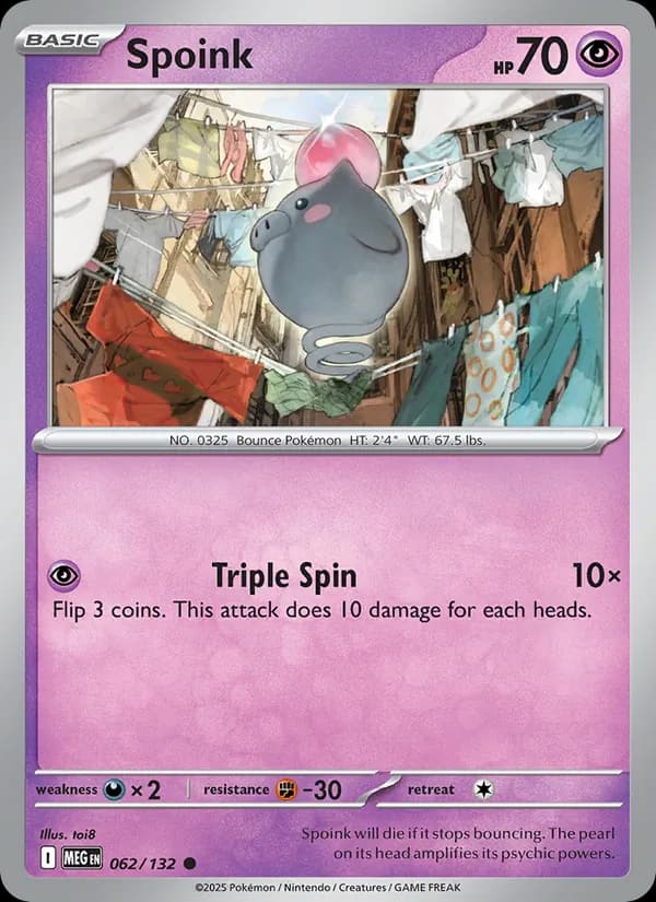 Spoink, carta 062 de Mega Evolution