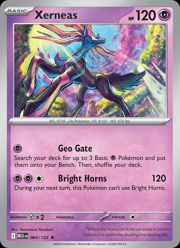 Xerneas, carta 064 de Mega Evolution
