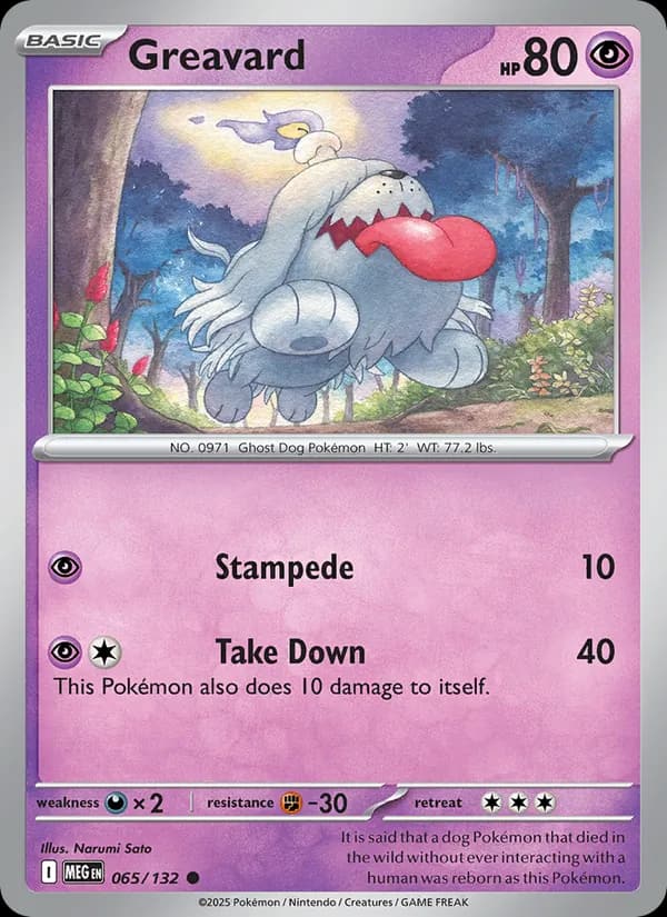Greavard, carta 065 de Mega Evolution