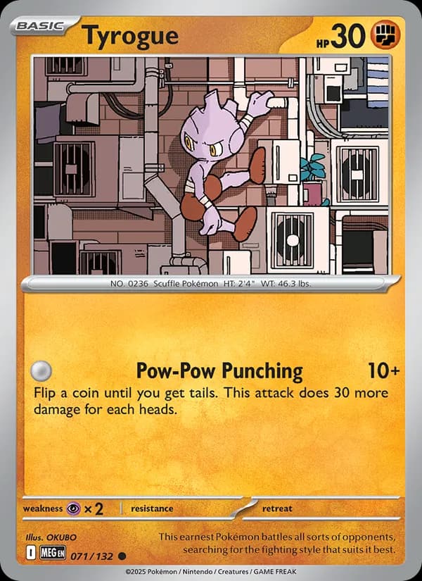 Tyrogue, carta 071 de Mega Evolution