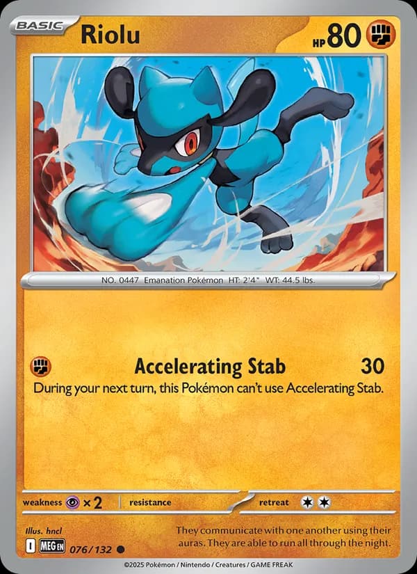 Riolu, carta 076 de Mega Evolution