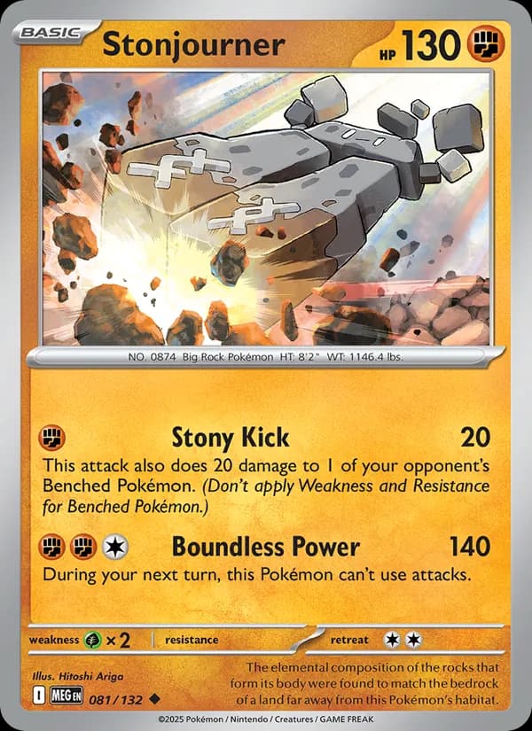 Stonjourner, carta 081 de Mega Evolution