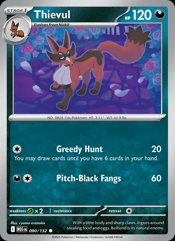 Thievul, carta 090 de Mega Evolution