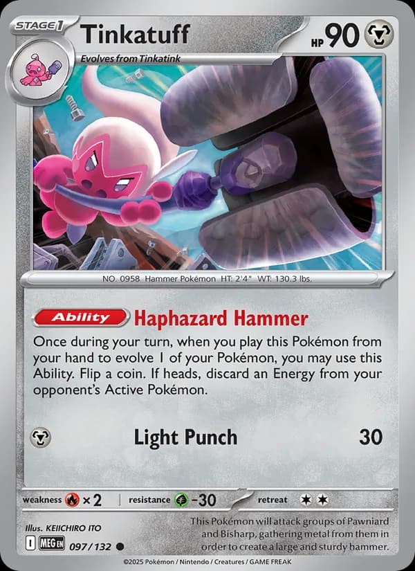 Tinkatuff, carta 097 de Mega Evolution