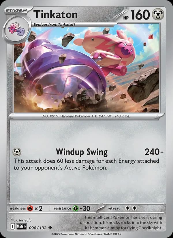 Tinkaton, carta 098 de Mega Evolution