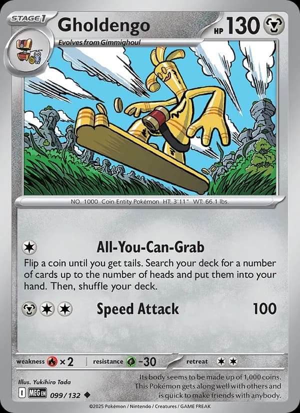 Gholdengo, carta 099 de Mega Evolution