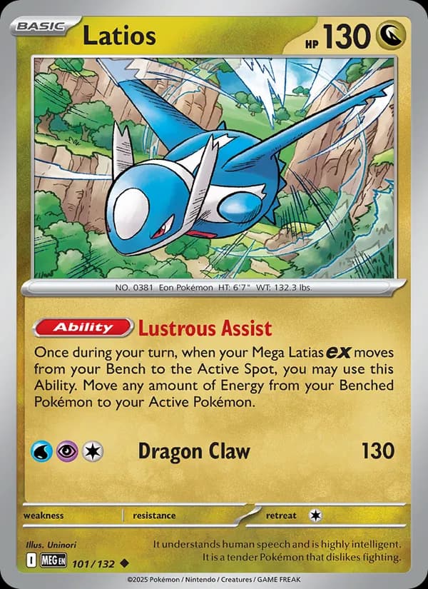 Latios, carta 101 de Mega Evolution