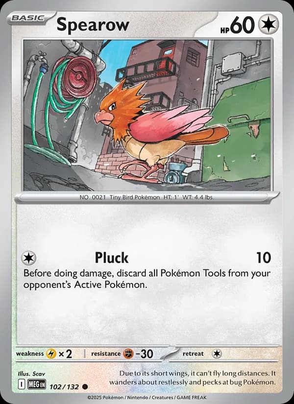 Spearow, carta 102 de Mega Evolution