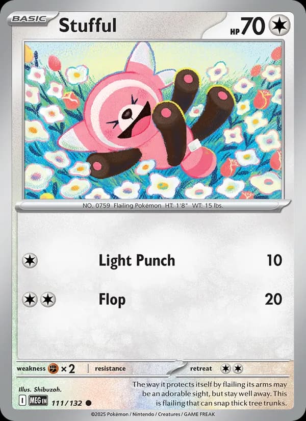 Stufful, carta 111 de Mega Evolution