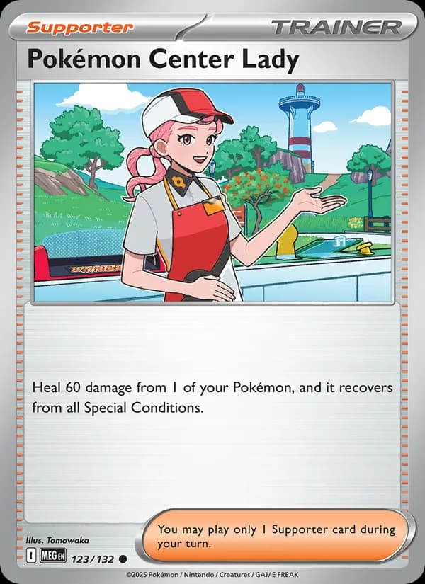Pokémon Center Lady, carta 123 de Mega Evolution