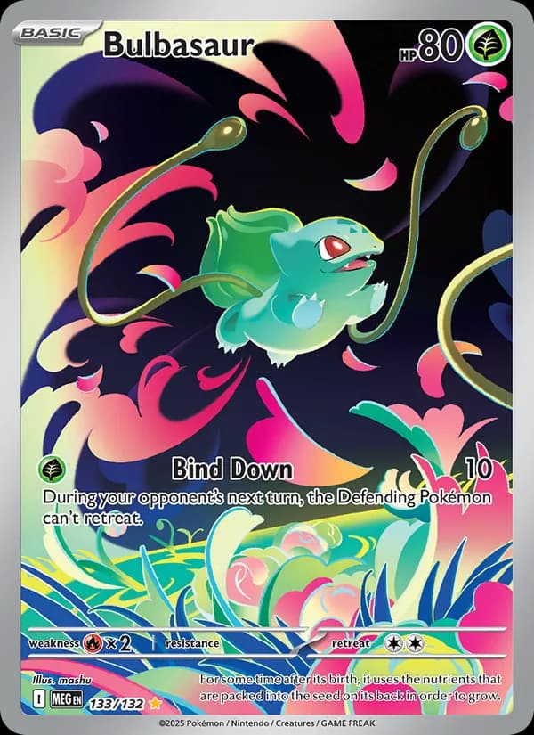 Bulbasaur, carta 133 de Mega Evolution
