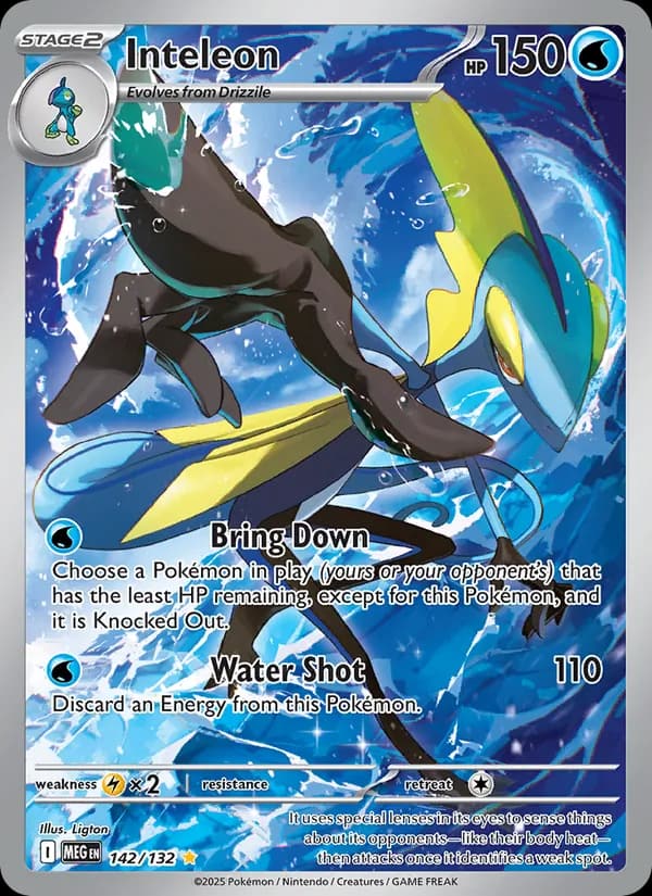 Inteleon, carta 142 de Mega Evolution