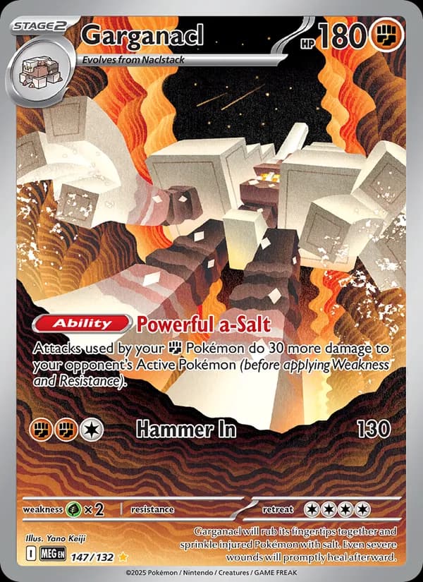 Garganacl, carta 147 de Mega Evolution