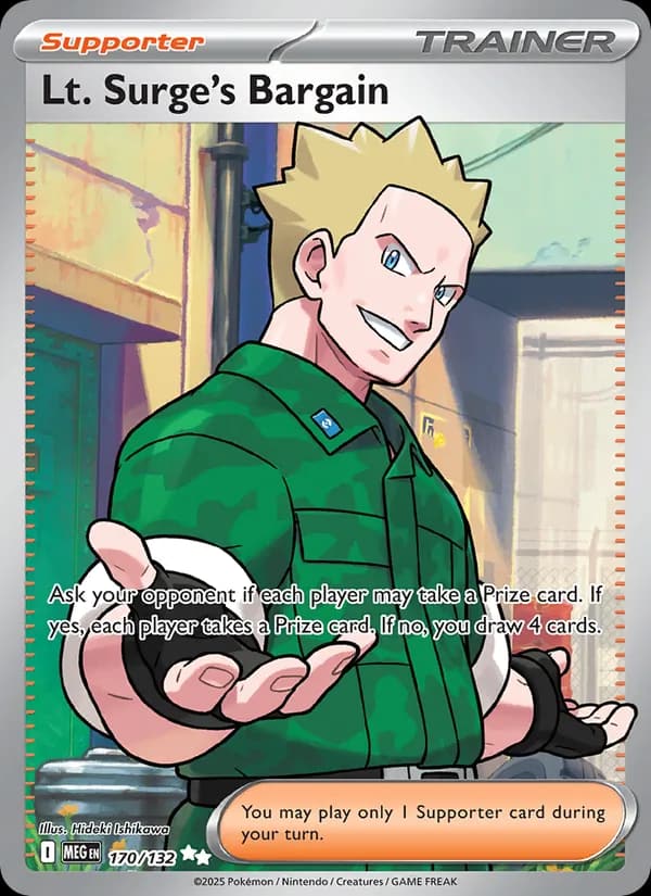Lt. Surge's Bargain, carta 170 de Mega Evolution