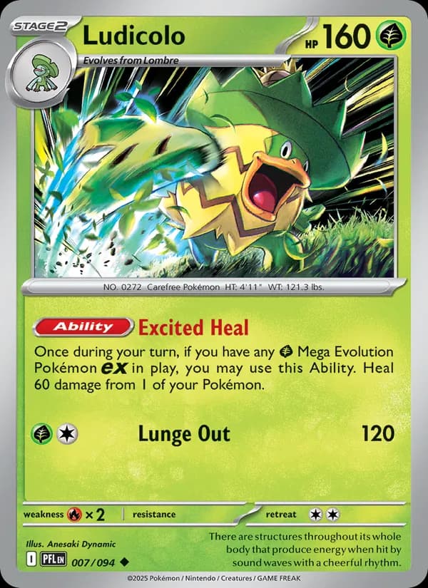 Ludicolo, carta 007 de Phantasmal Flames
