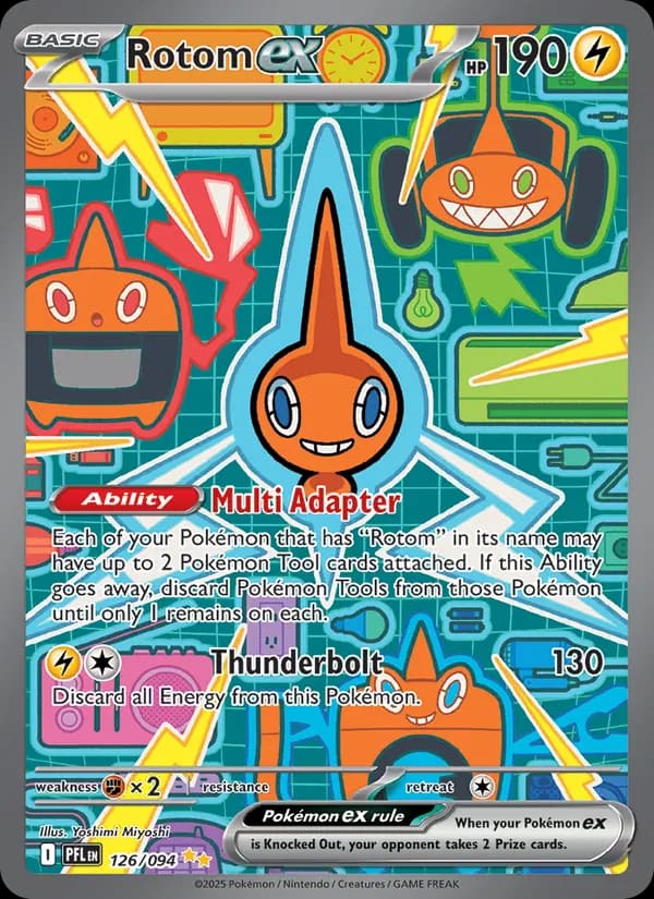 Rotom ex, carta 126 de Phantasmal Flames