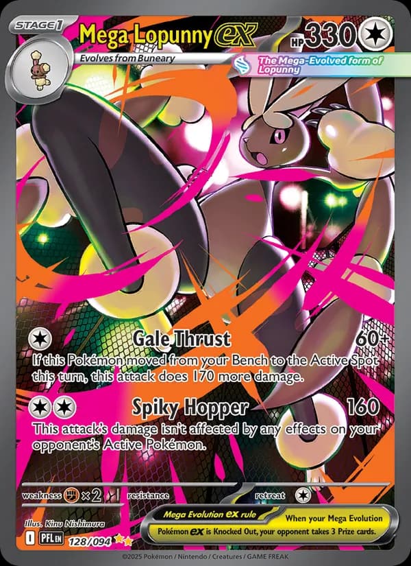 Mega Lopunny ex, carta 128 de Phantasmal Flames
