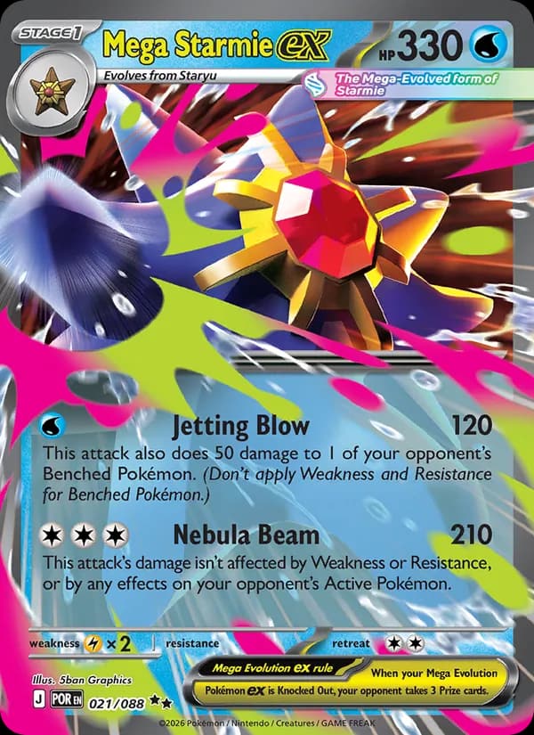 Mega Starmie ex, carta 021 de Perfect Order