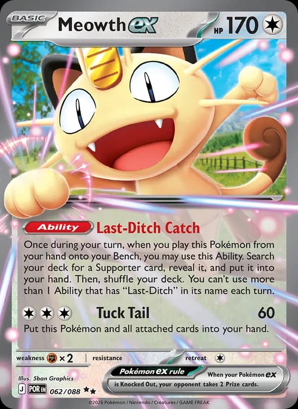 Meowth ex, carta 062 de Perfect Order