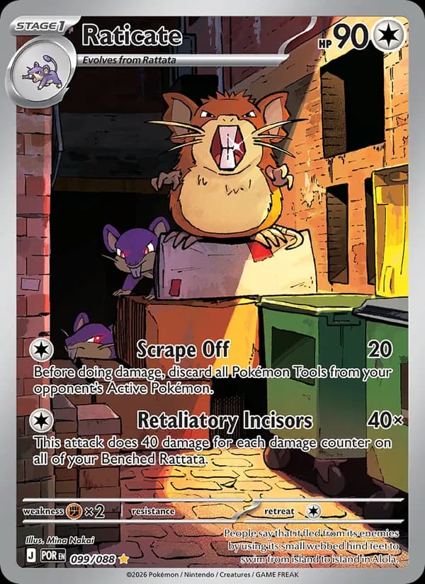 Raticate, carta 099 de Perfect Order