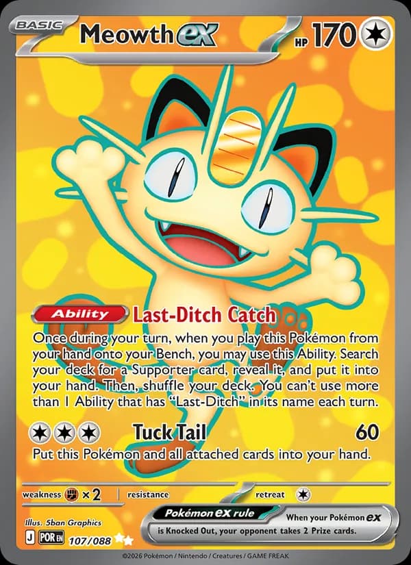 Meowth ex, carta 107 de Perfect Order