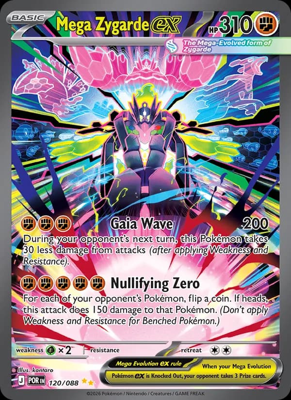 Mega Zygarde ex, carta 120 de Perfect Order