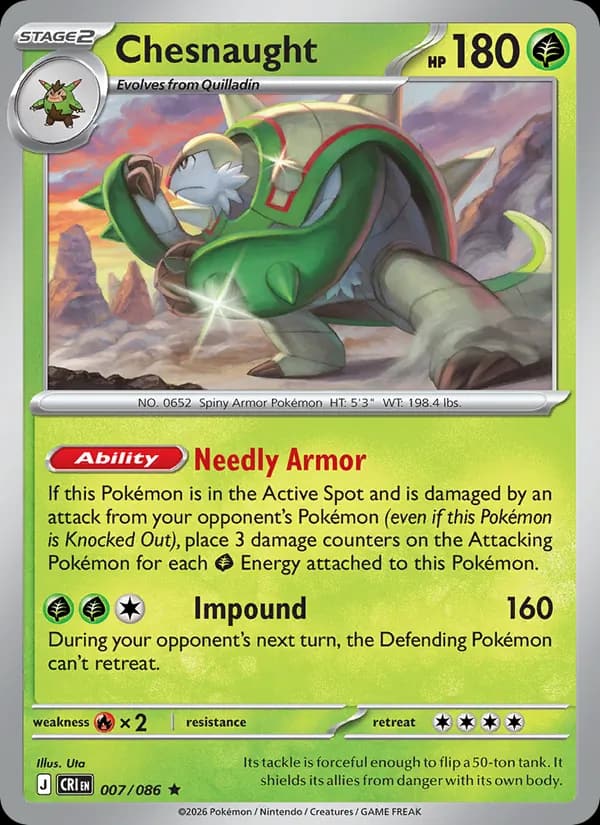 Chesnaught, carta 007 de Chaos Rising