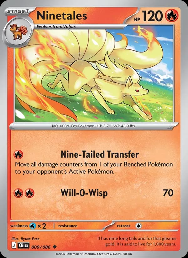 Ninetales, carta 009 de Chaos Rising
