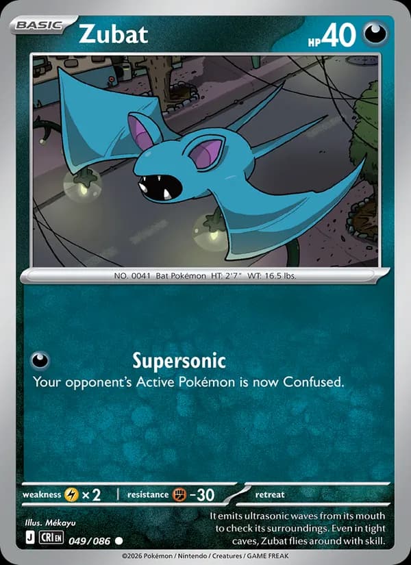 Zubat, carta 049 de Chaos Rising