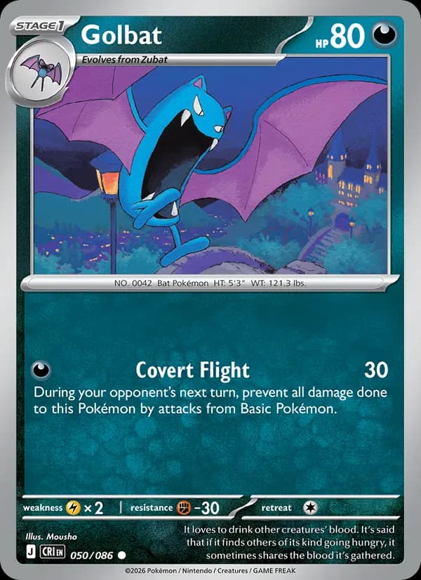 Golbat, carta 050 de Chaos Rising