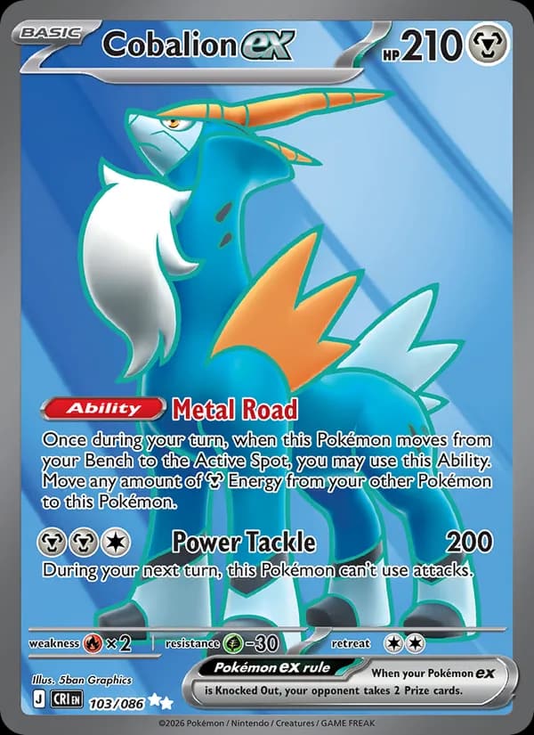 Cobalion ex, carta 103 de Chaos Rising