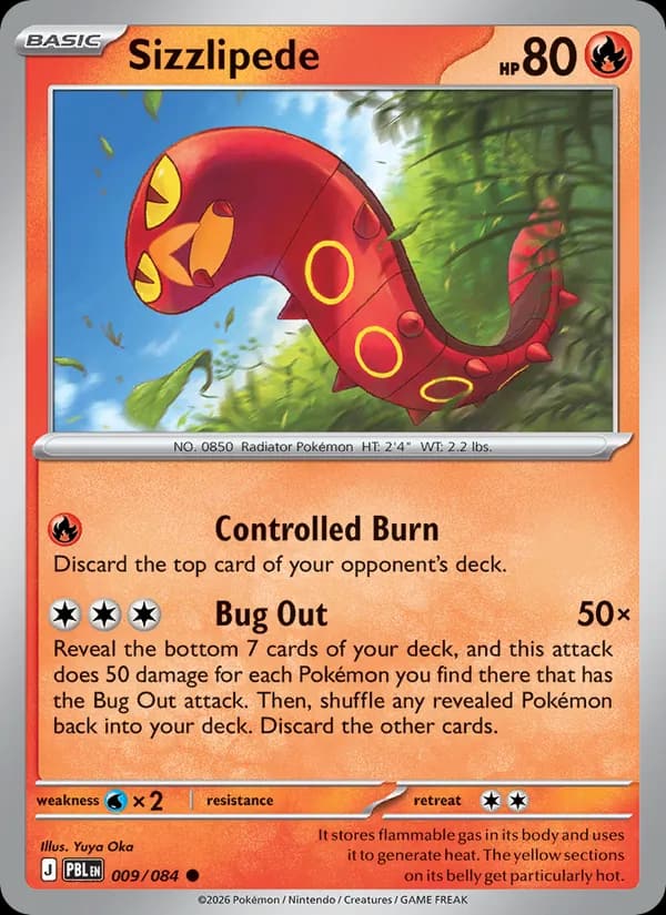 Sizzlipede, carta 009 de Pitch Black