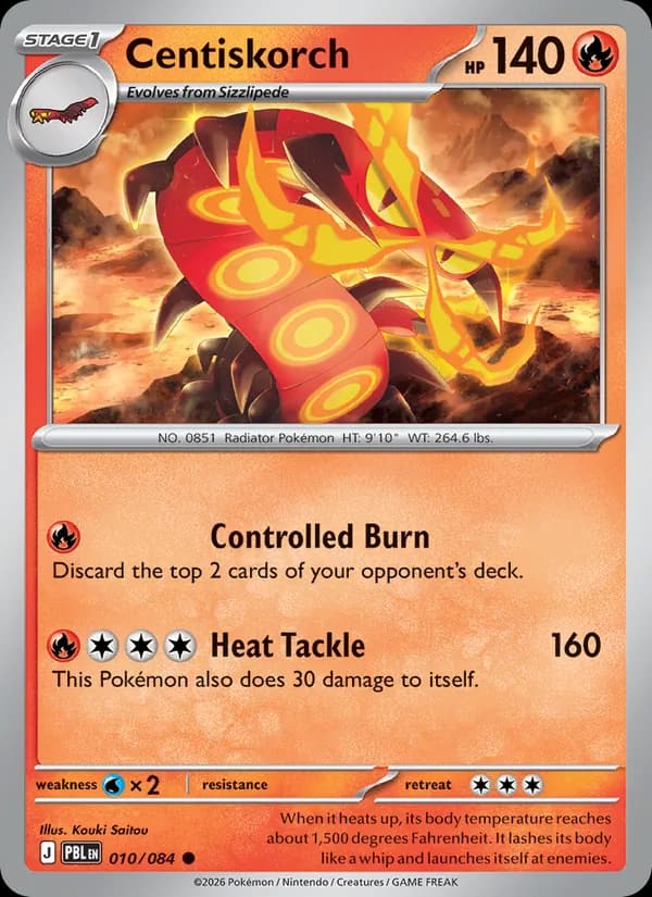 Centiskorch, carta 010 de Pitch Black