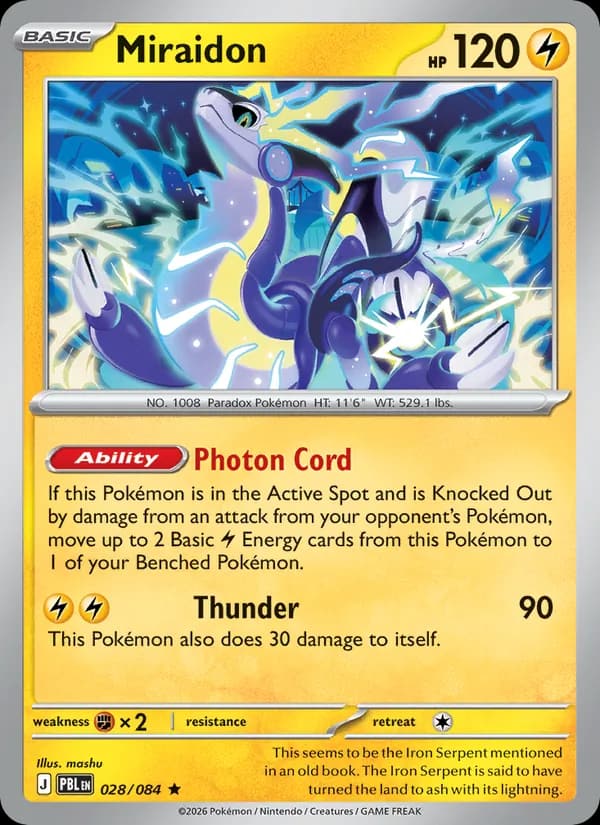Miraidon, carta 028 de Pitch Black
