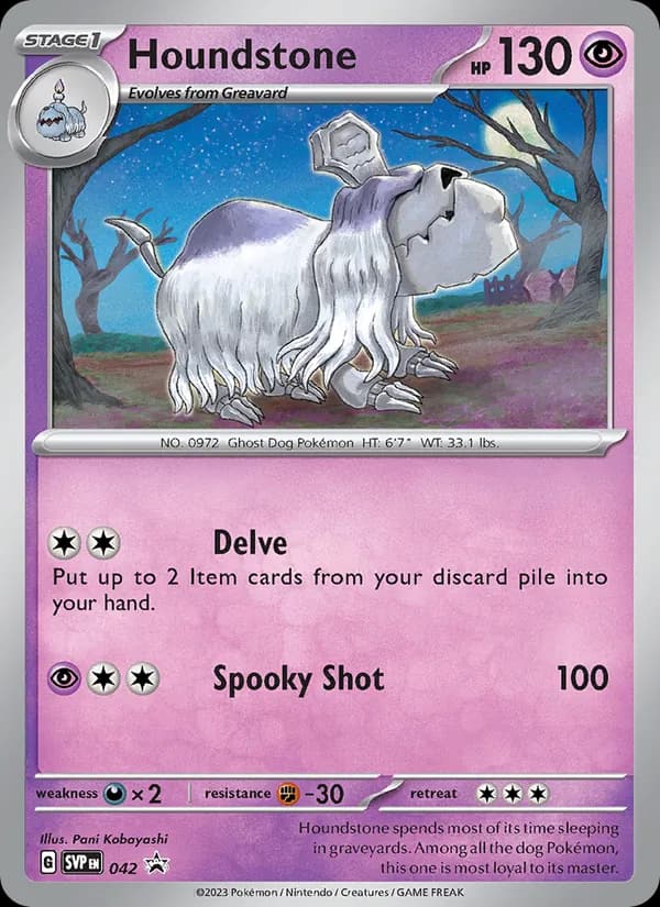 Houndstone, carta 042 de SVP Black Star Promos