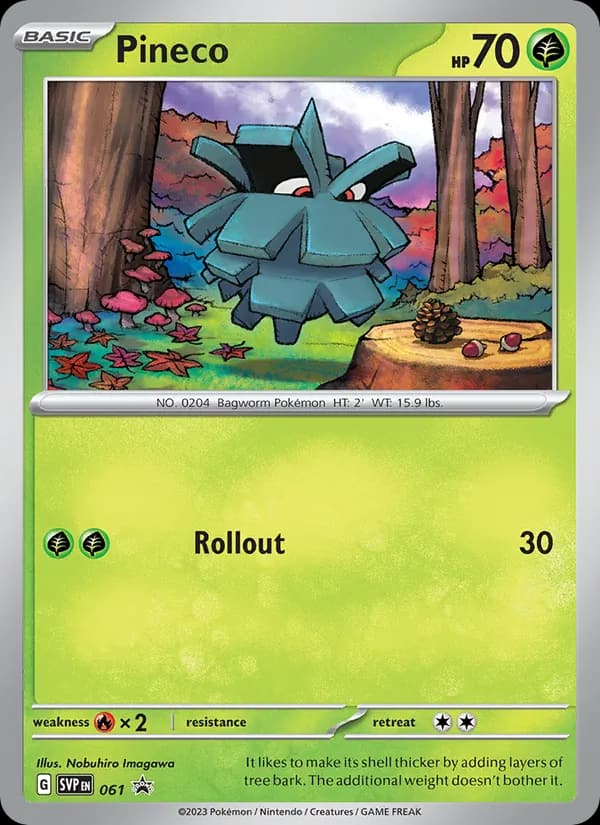 Pineco, carta 061 de SVP Black Star Promos