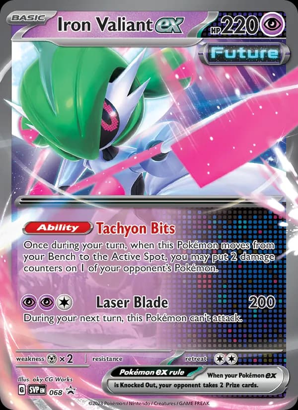 Iron Valiant ex, carta 068 de SVP Black Star Promos