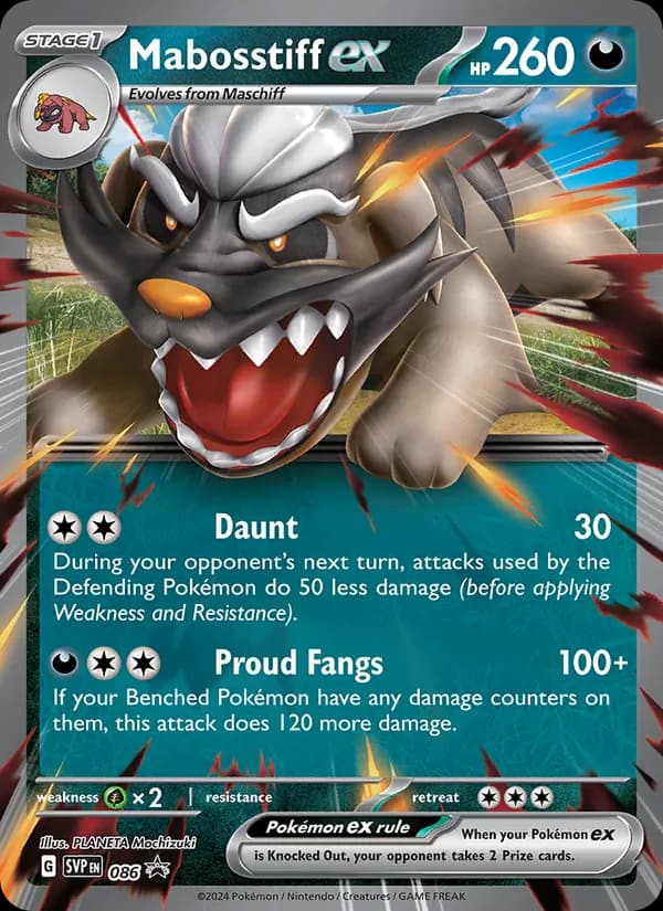 Mabosstiff ex, carta 086 de SVP Black Star Promos