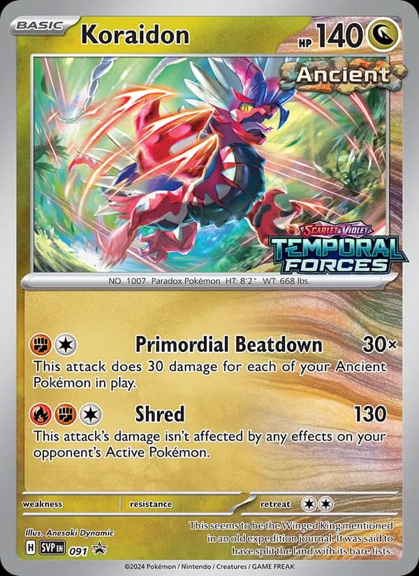Koraidon, carta 091 de SVP Black Star Promos