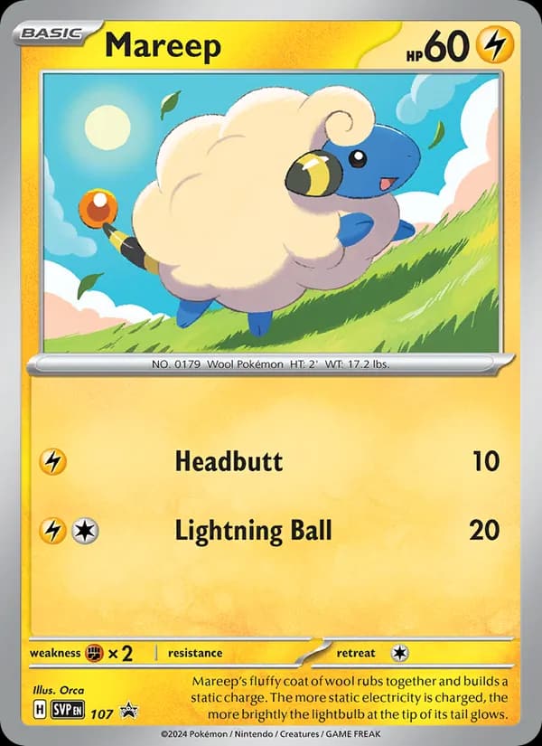Mareep, carta 107 de SVP Black Star Promos