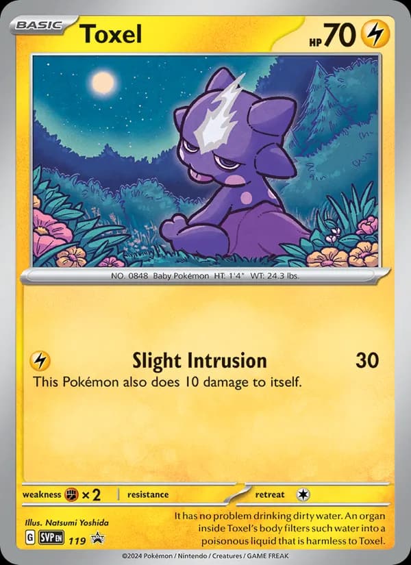 Toxel, carta 119 de SVP Black Star Promos