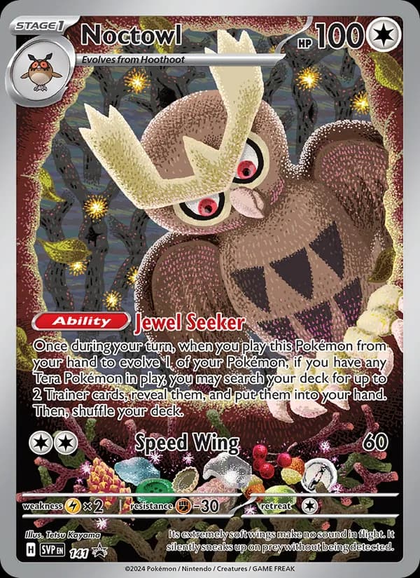 Noctowl, carta 141 de SVP Black Star Promos