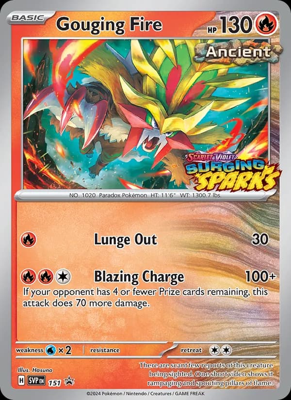 Gouging Fire, carta 151 de SVP Black Star Promos