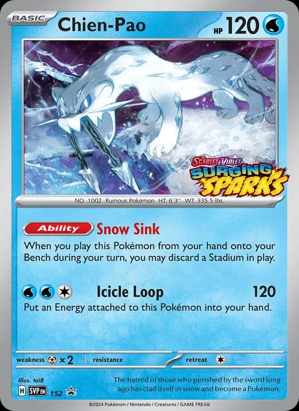 Chien-Pao, carta 152 de SVP Black Star Promos