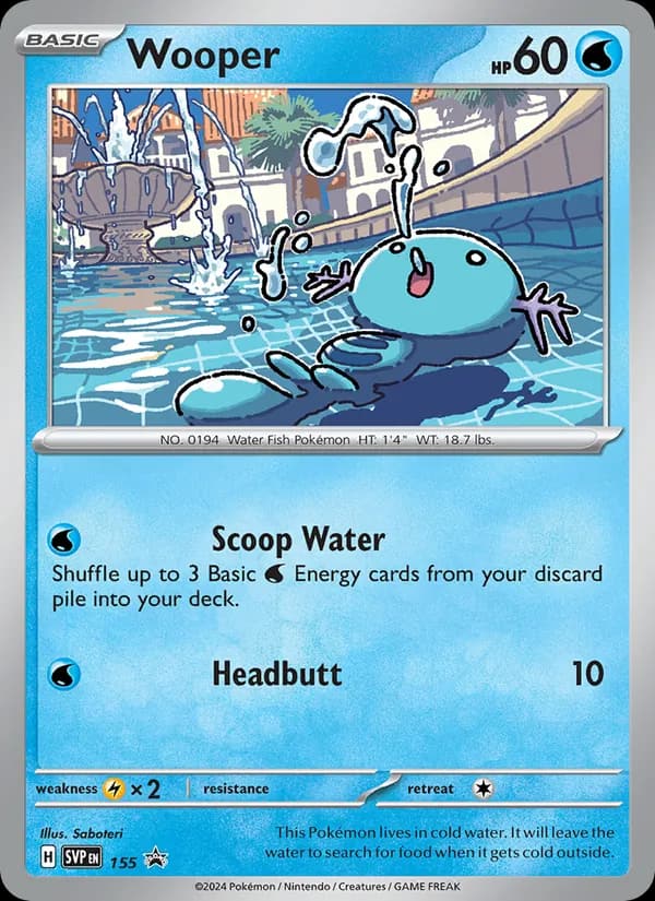 Wooper, carta 155 de SVP Black Star Promos