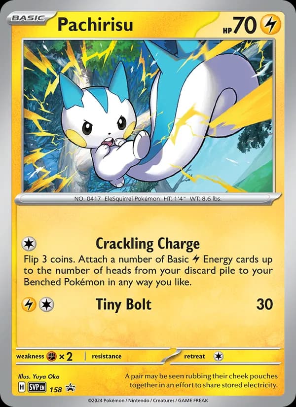 Pachirisu, carta 158 de SVP Black Star Promos