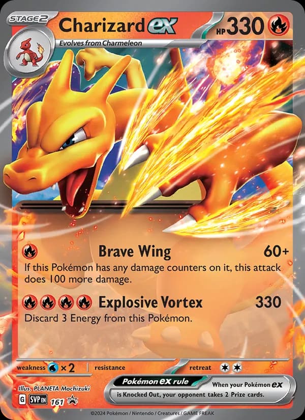 Charizard ex, carta 161 de SVP Black Star Promos