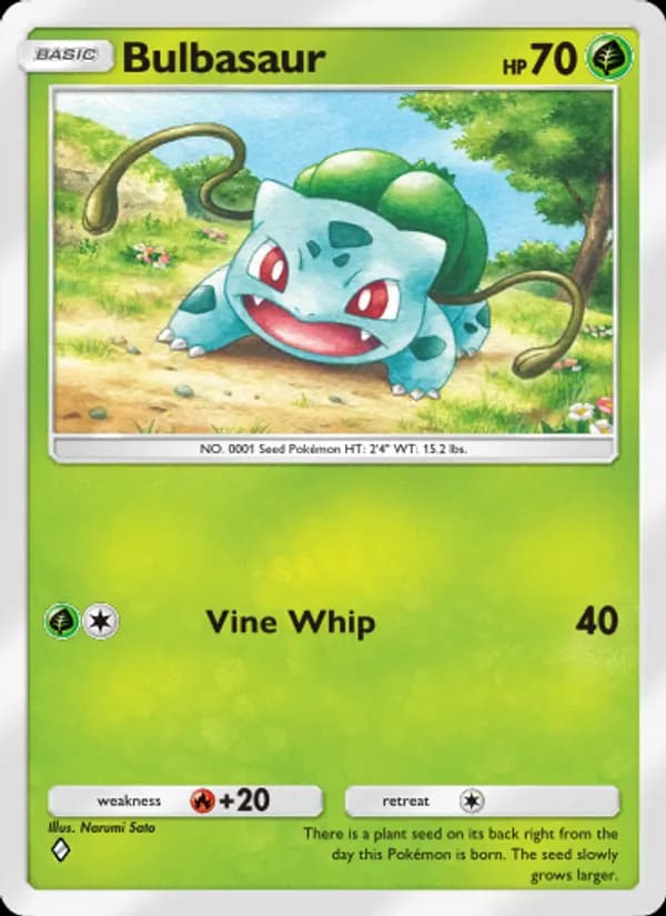 Bulbasaur, carta 001 de Genetic Apex