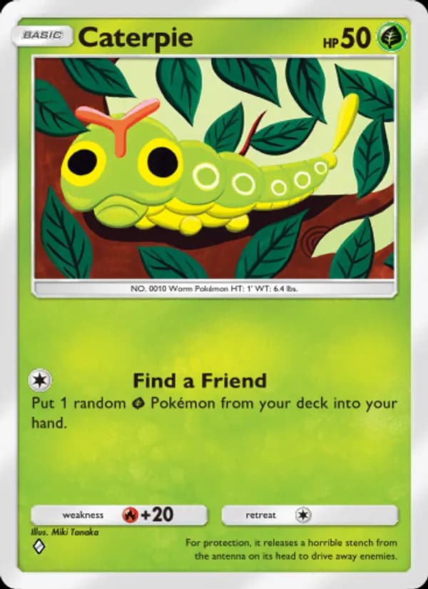 Caterpie, carta 005 de Genetic Apex