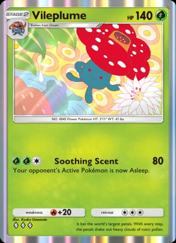 Vileplume, carta 013 de Genetic Apex